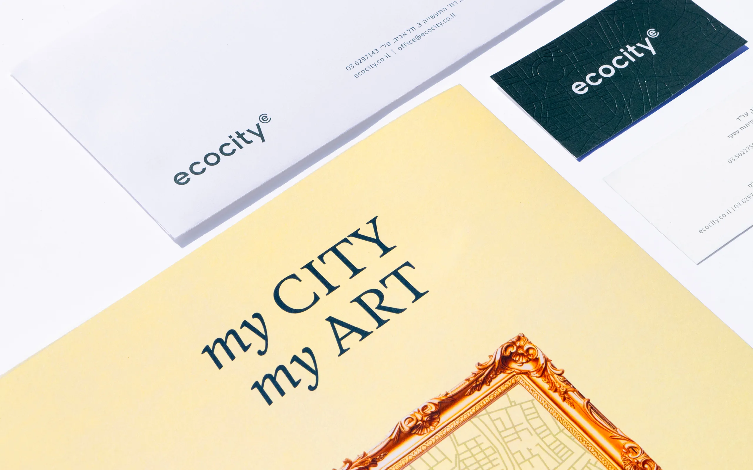 ecocity – brand identity and print design by Basman/Tenenbaum