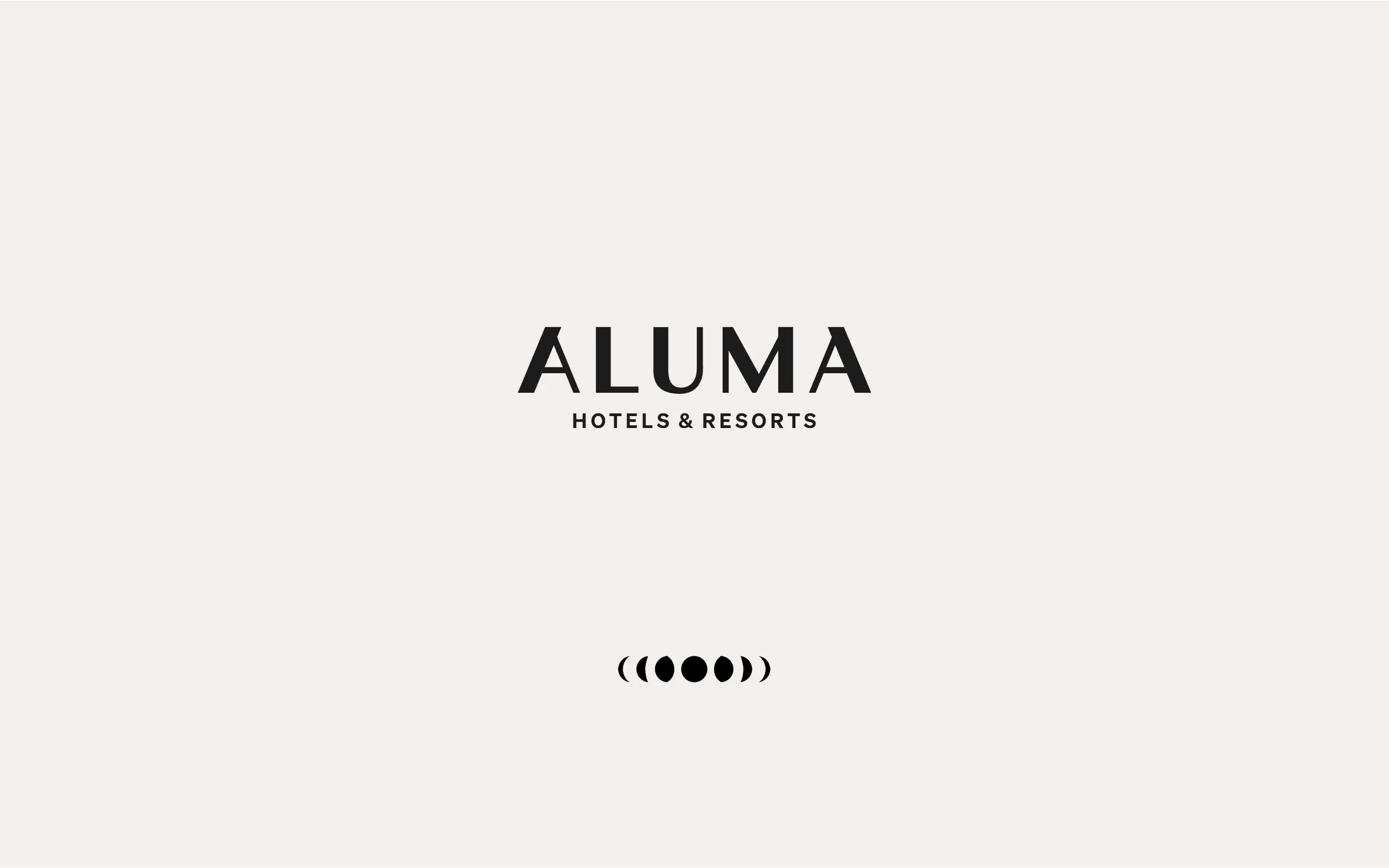 Aluma Hotels & Resorts – brand identity and signage design by Basman/Tenenbaum