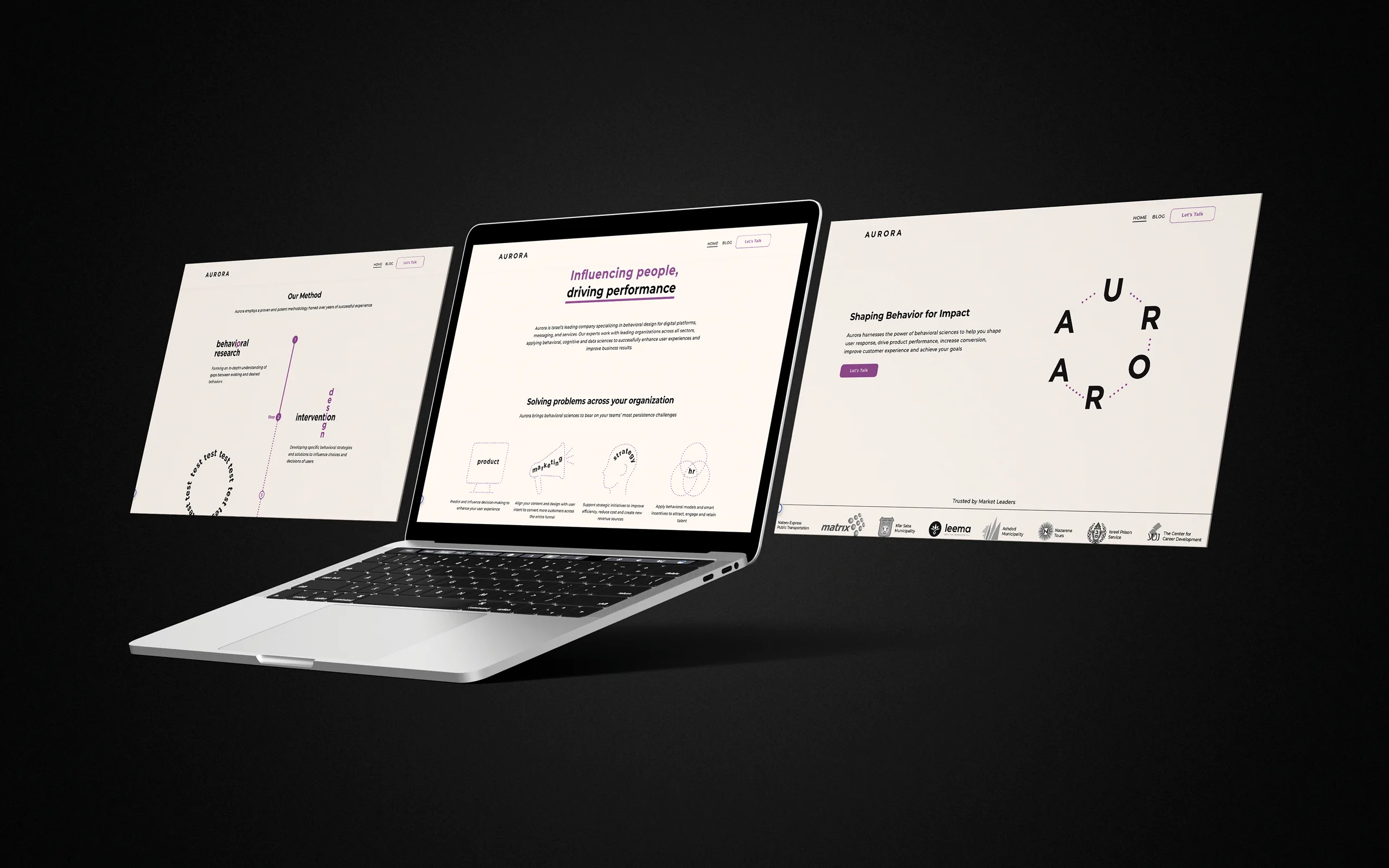 Aurora – brand identity and web design by Basman/Tenenbaum