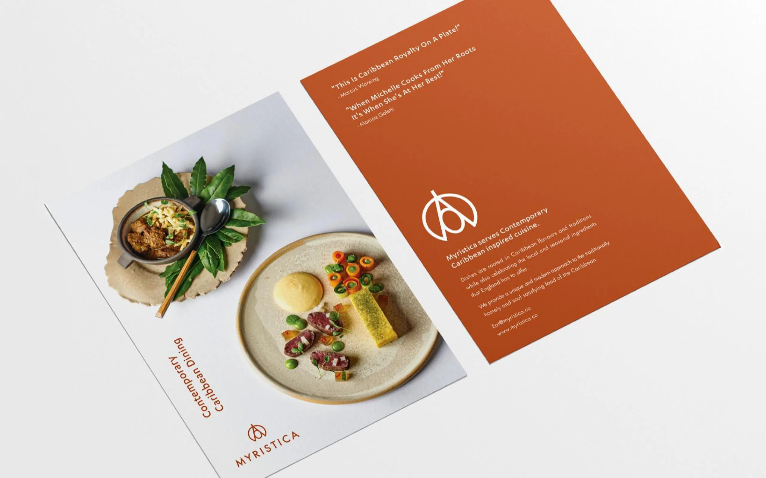 Myristica Supper Club – brand identity by Basman/Tenenbaum