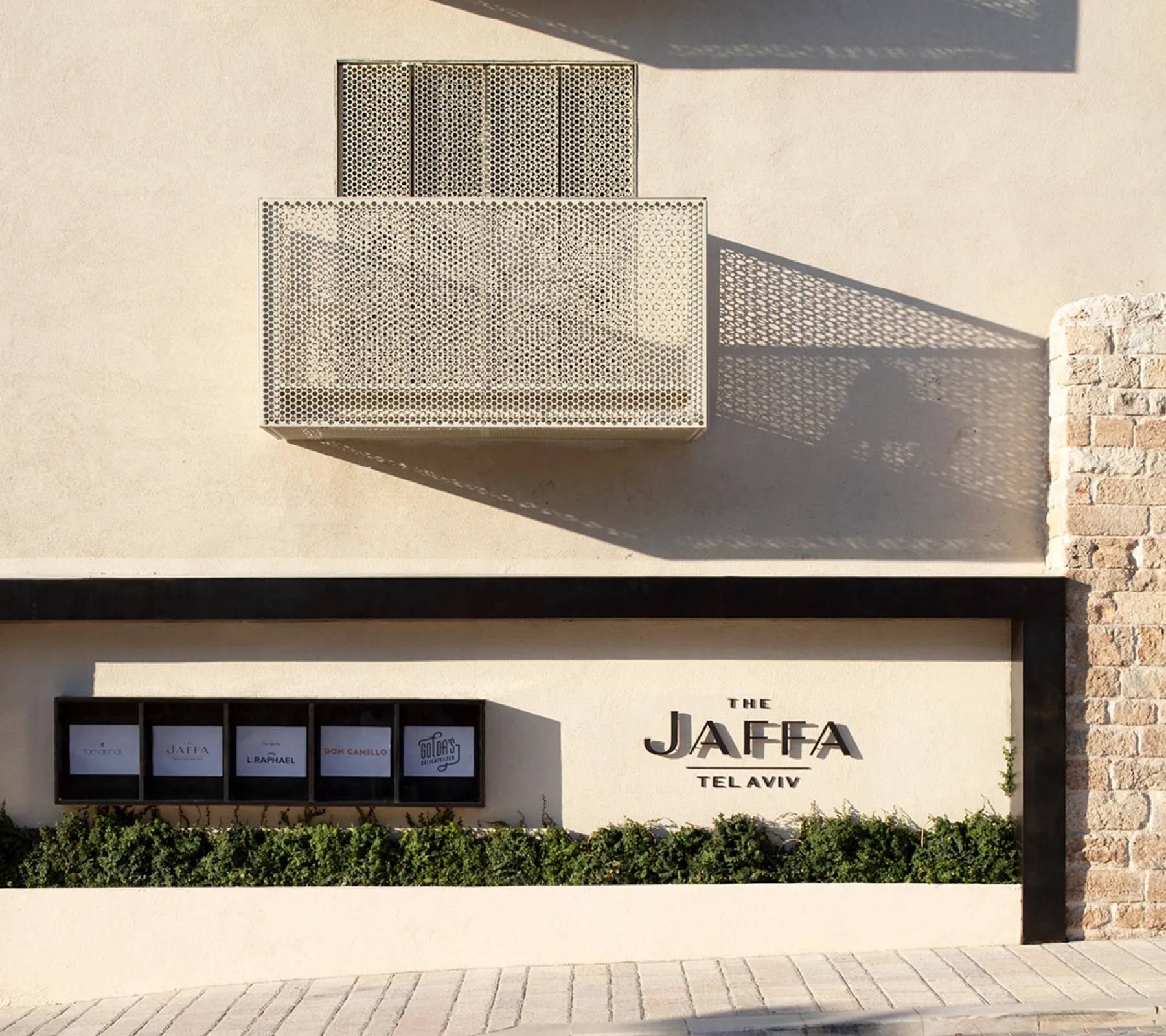 The Jaffa Hotel – signage design by Basman/Tenenbaum