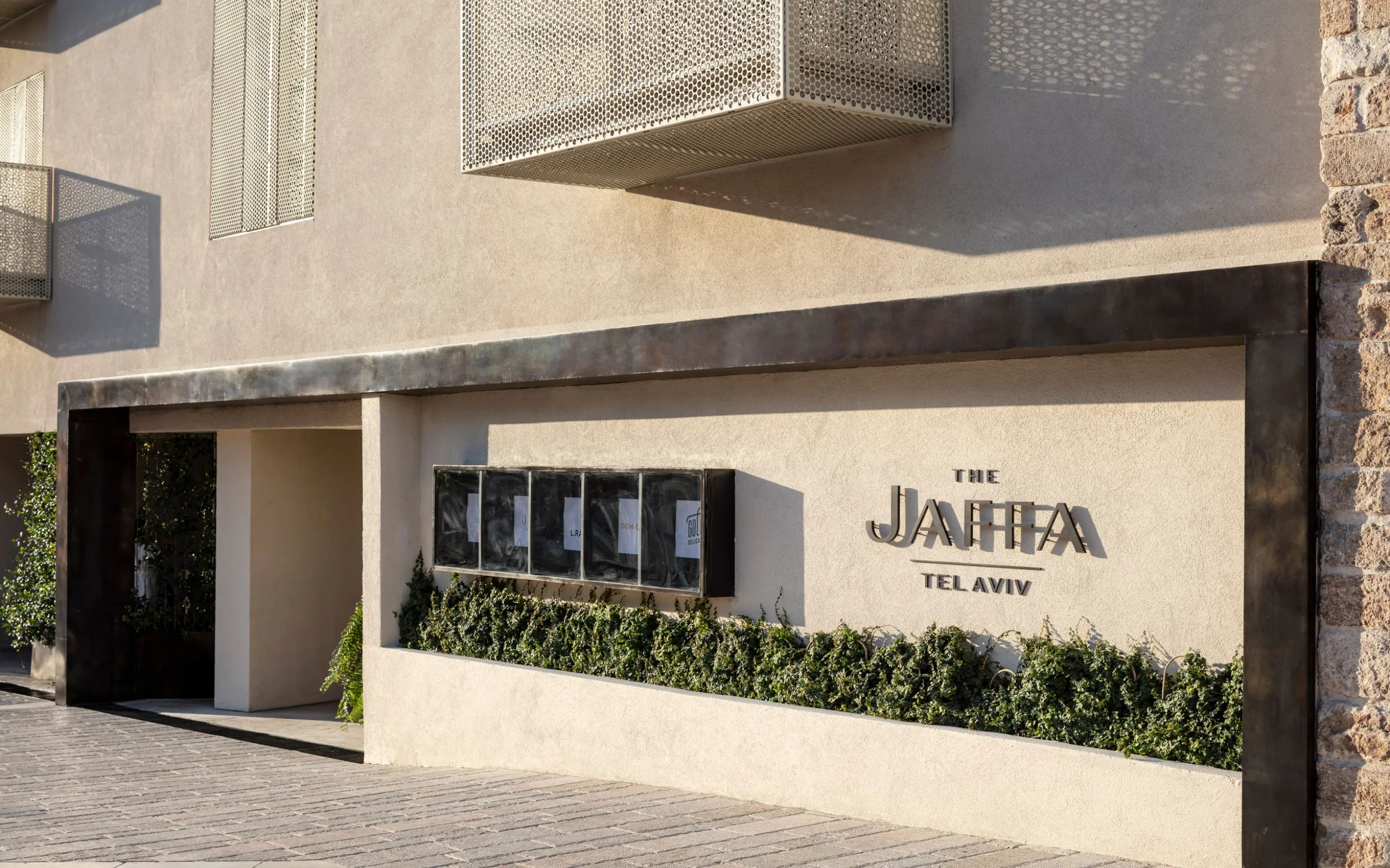 The Jaffa Hotel – signage design by Basman/Tenenbaum