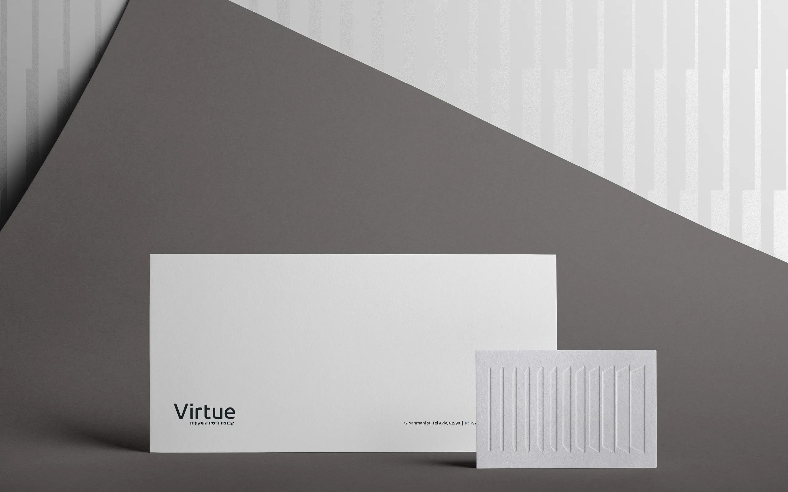 Virtue – brand identity and web design by Basman/Tenenbaum