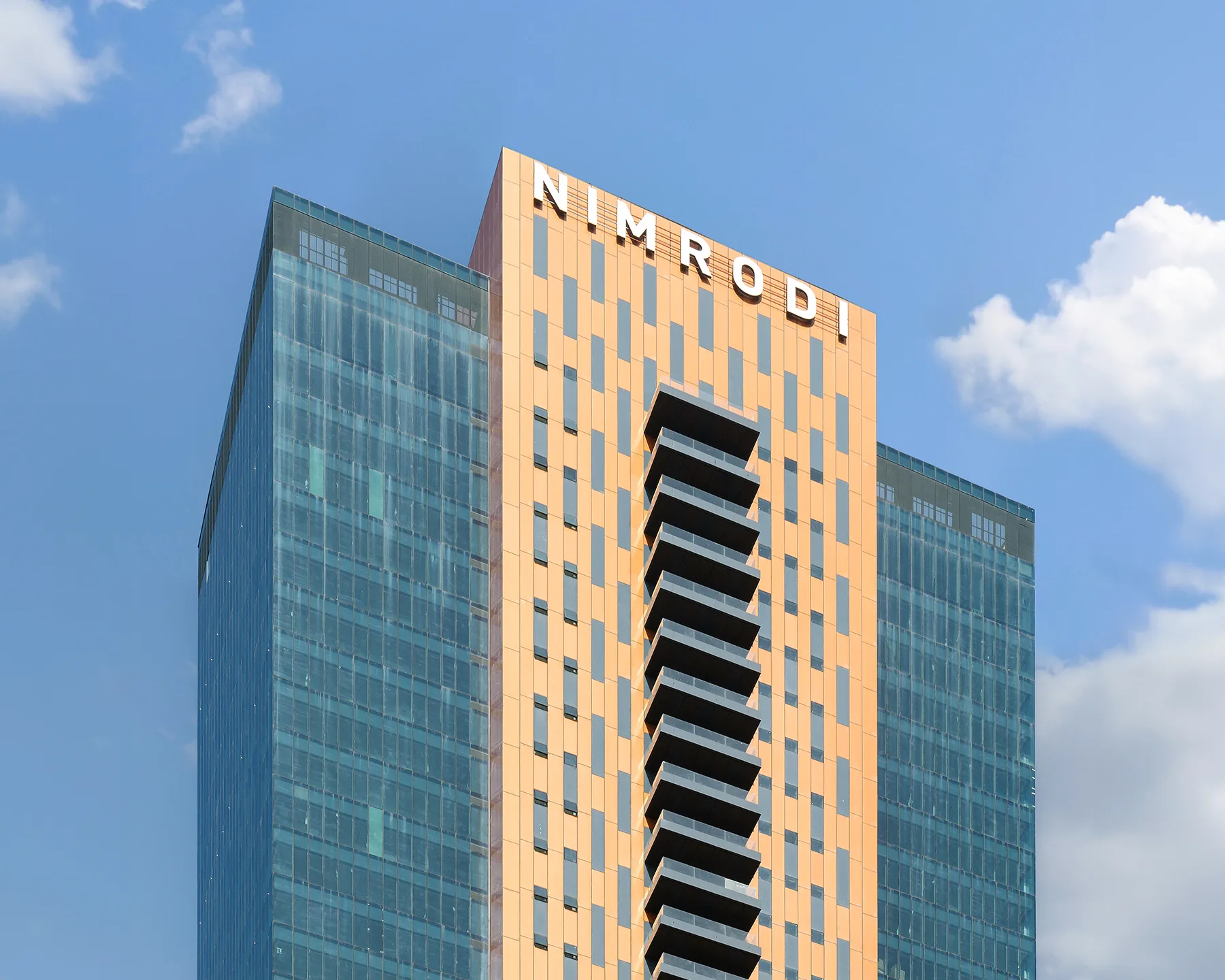 Nimrodi Tower – signage design by Basman/Tenenbaum