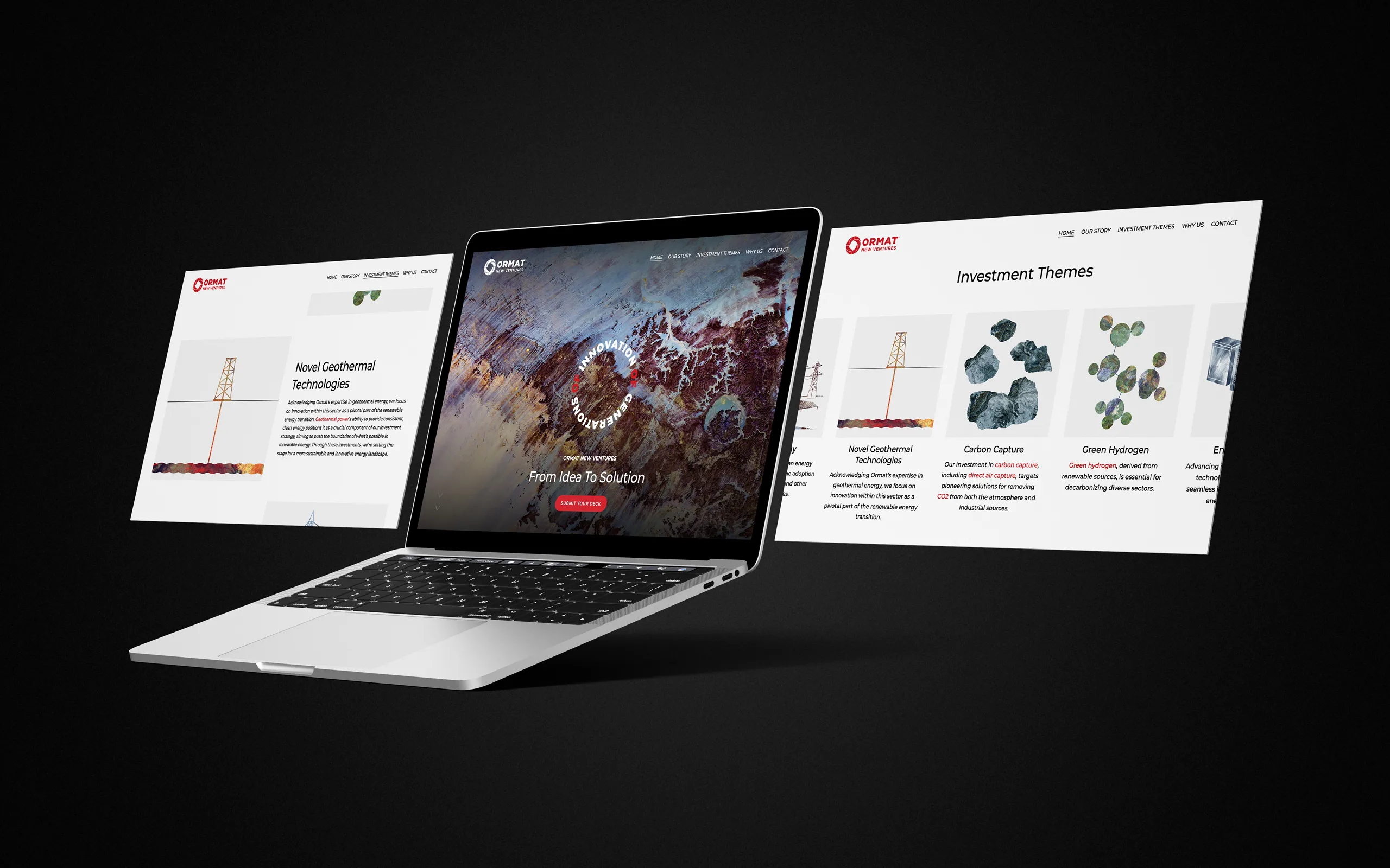Ormat New Ventures – brand identity and web design by Basman/Tenenbaum