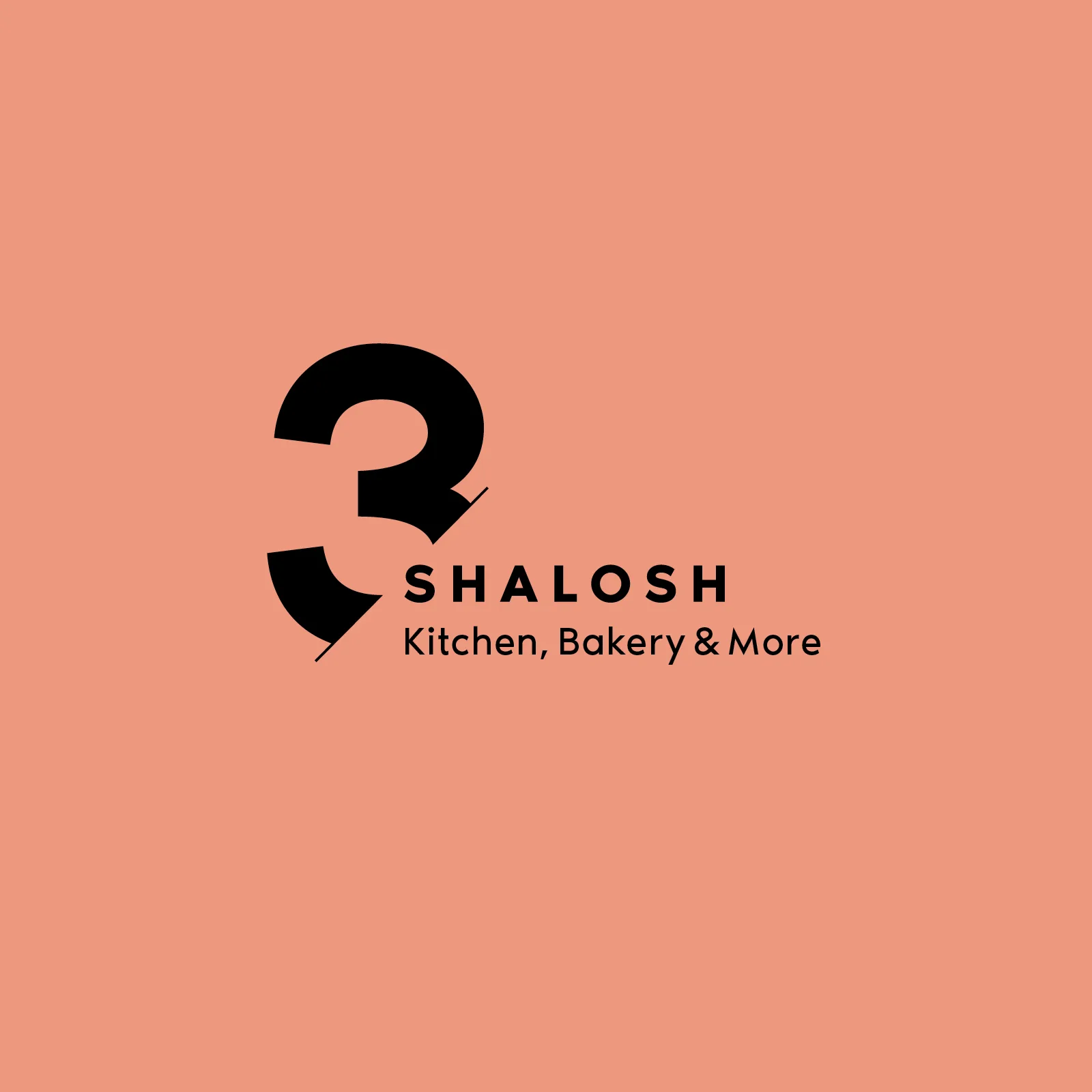 Shalosh Restaurant – brand identity and signage design by Basman/Tenenbaum