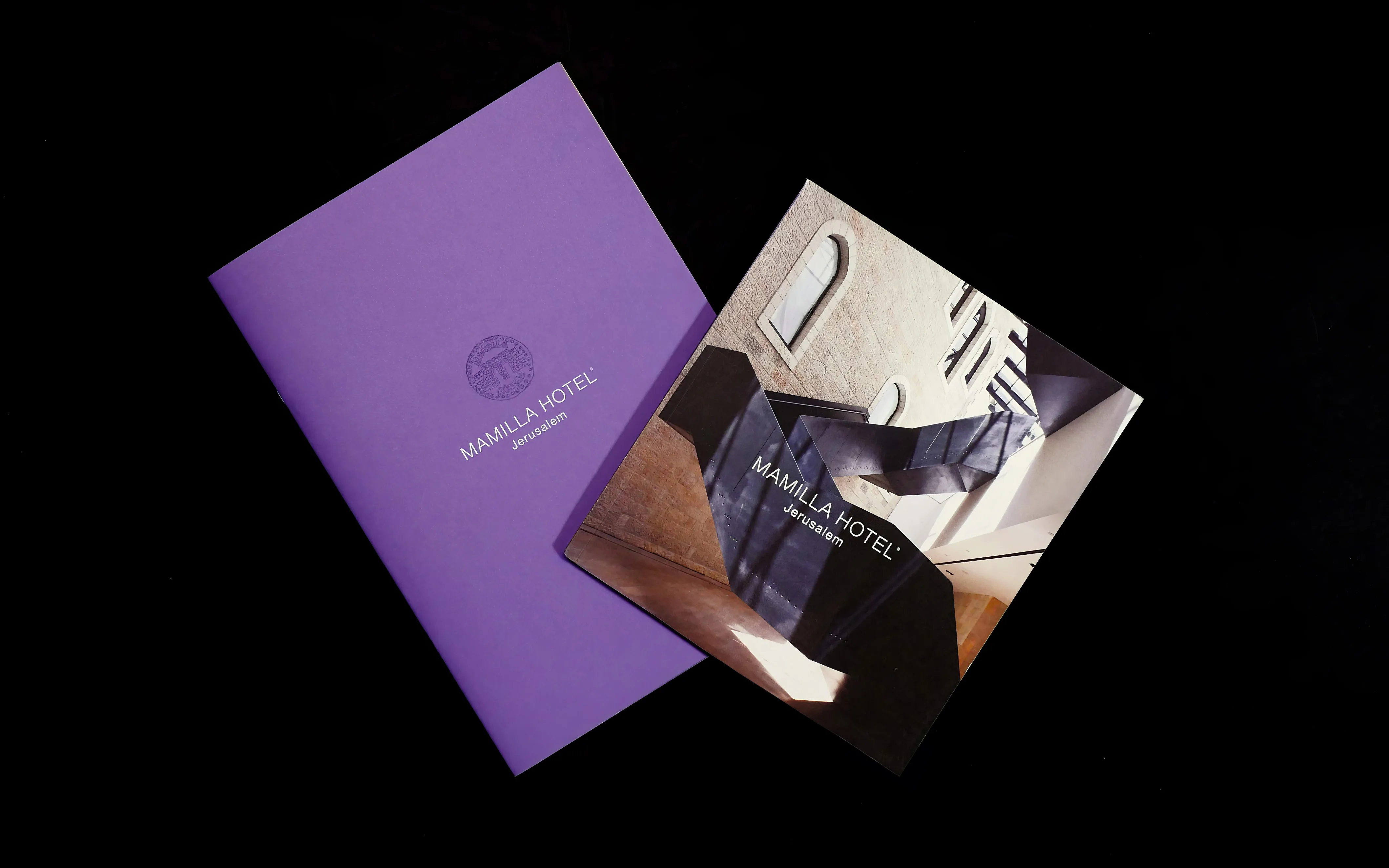 Mamilla Hotel – brand identity and print design by Basman/Tenenbaum