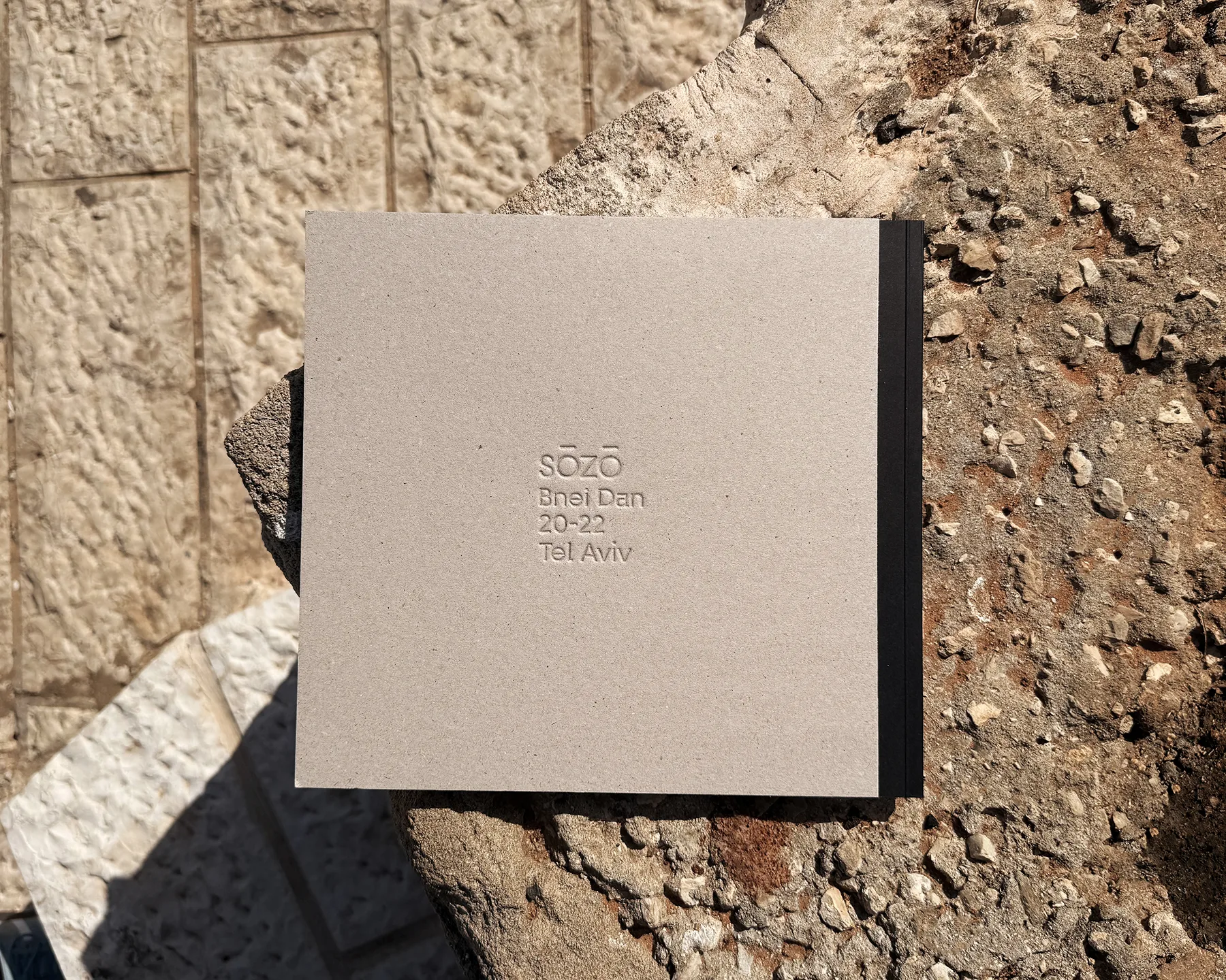 Sozo – brand identity and print design by Basman/Tenenbaum